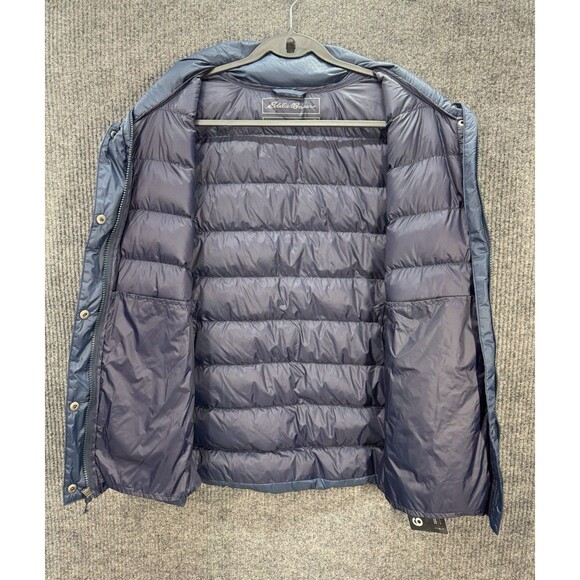Eddie Bauer 650 FP StratusTherm Down Vest Womens XL Blue Puffer Full Zip NEW - Picture 7 of 11